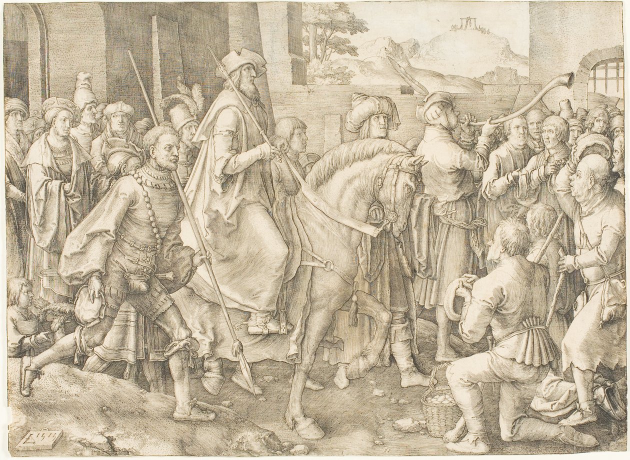 Le Triomphe de Mardochée - Lucas van Leyden