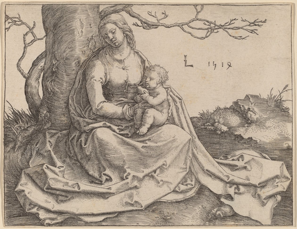 La Vierge assise sous un arbre - Lucas van Leyden