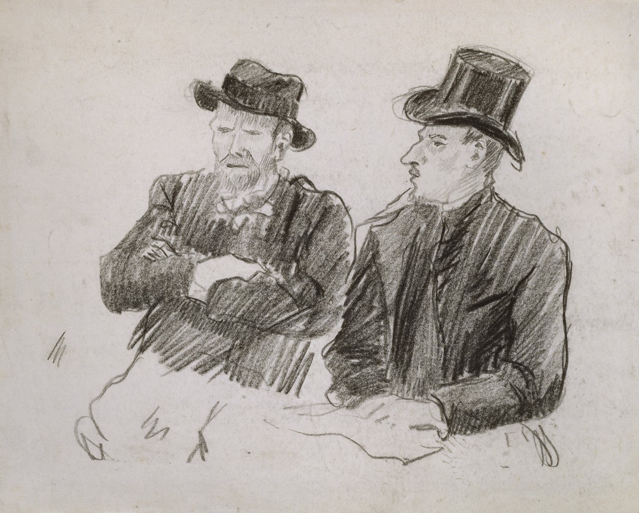 Van Gogh en conversation, 1890 - Lucien Pissarro