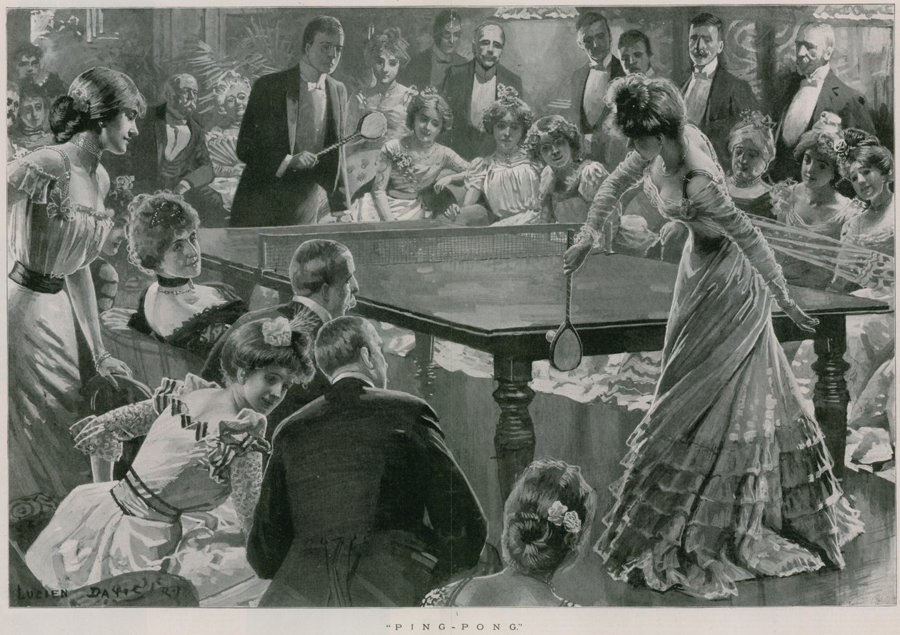 Ping-Pong (litho) - Lucien Davis