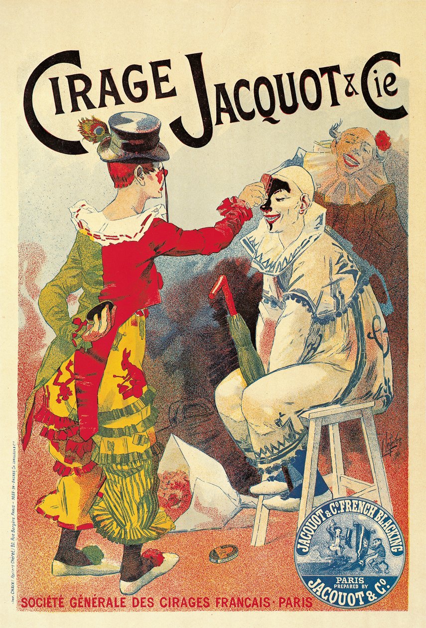 Affiche publicitaire pour la crème à chaussures 