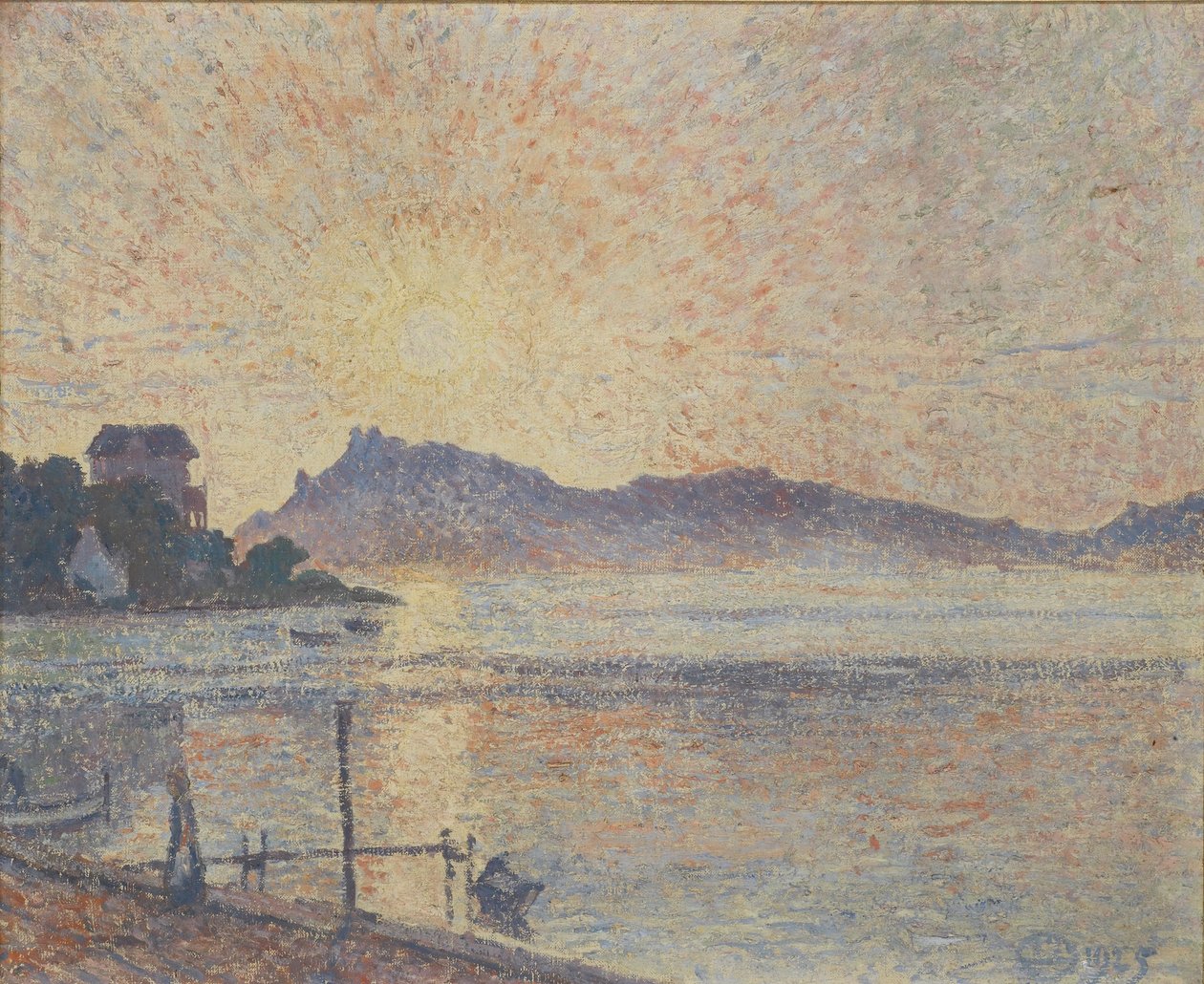 La Pointe de Cougoussa, Coucher de soleil - Lucien Pissarro