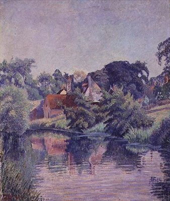 La Stour, Stratford St. Mary - Lucien Pissarro