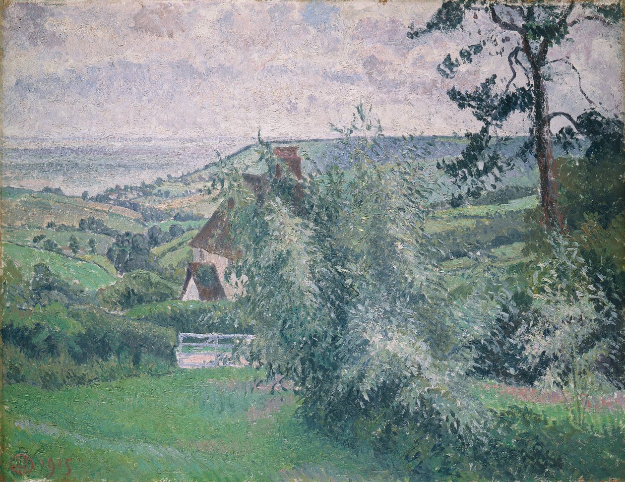 Saules, étang à poissons, Dorset - Lucien Pissarro