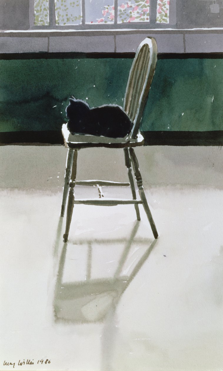 Chat sur une chaise, 1986 - Lucy Willis
