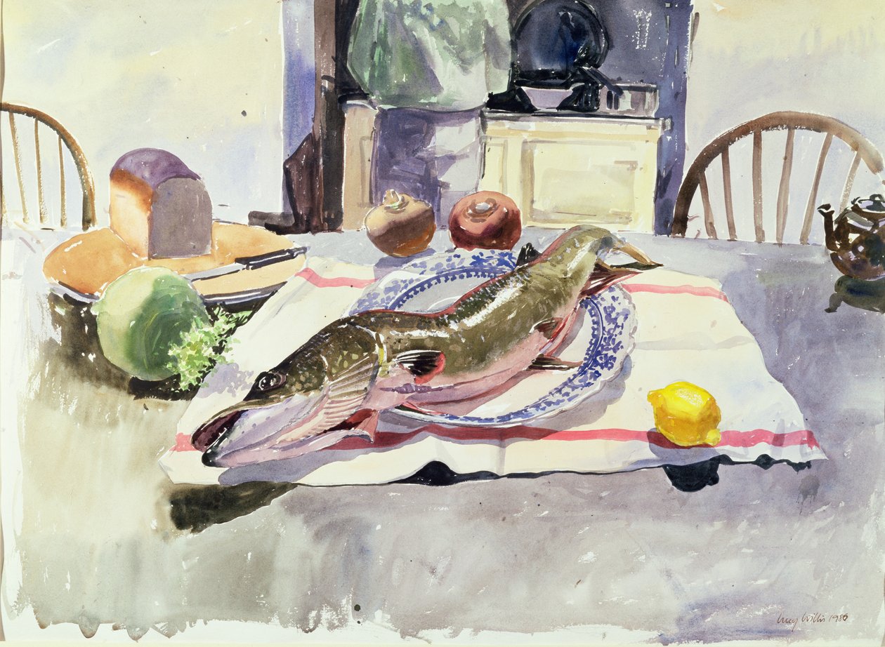 Brochet sur une assiette - Lucy Willis