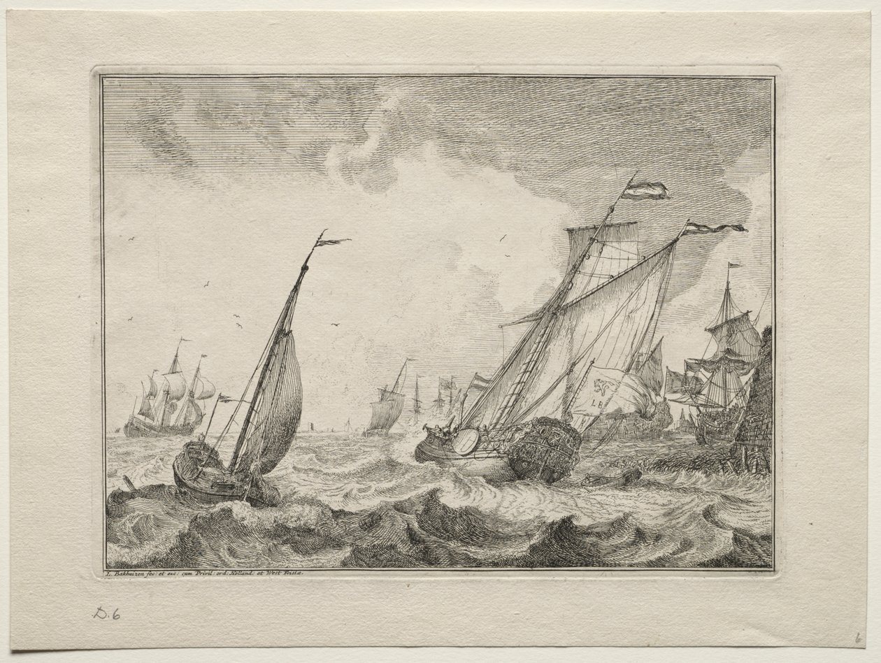 Navires dans une tempête - Ludolf Backhuysen