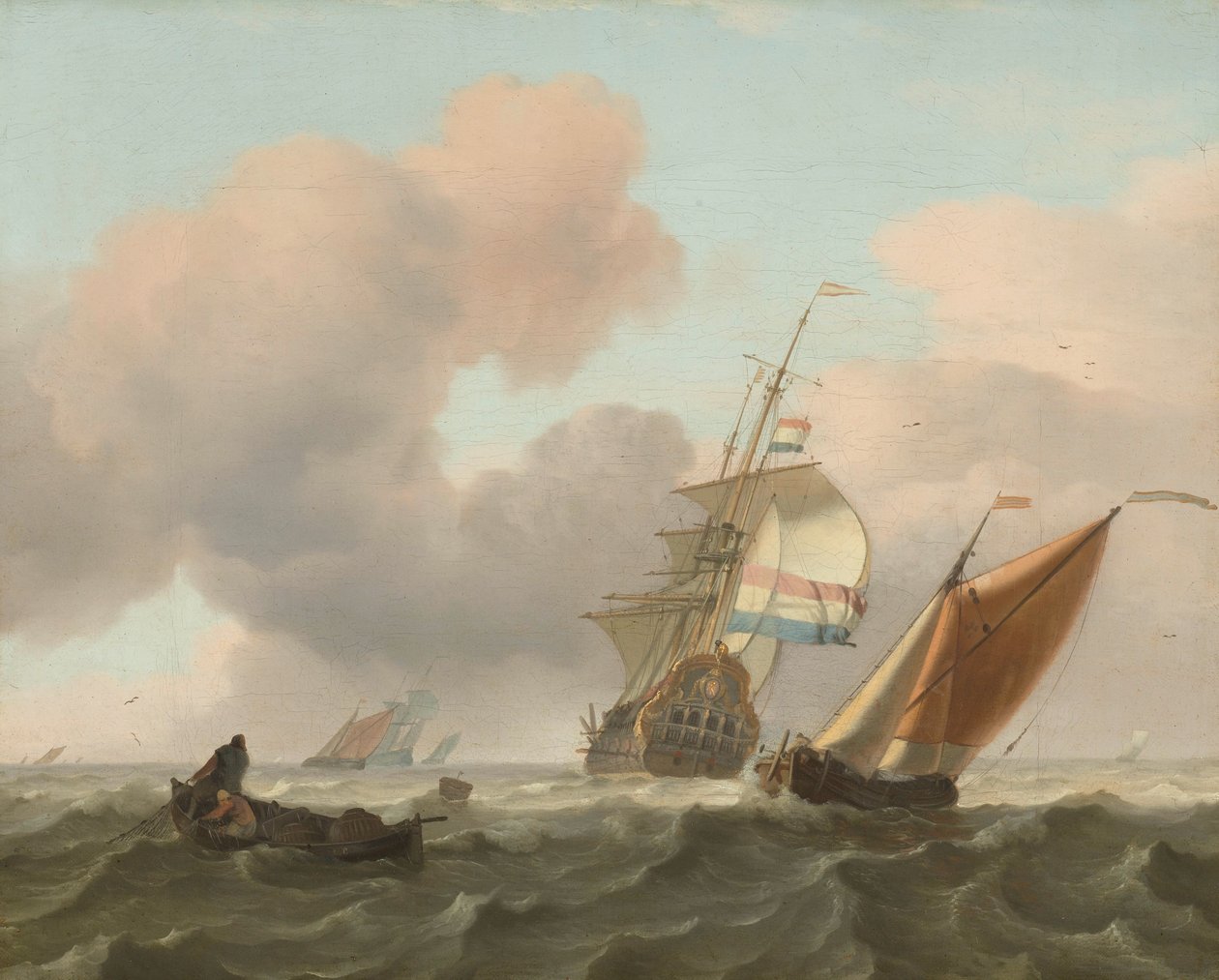 Mer agitée avec des navires - Ludolf Bakhuysen