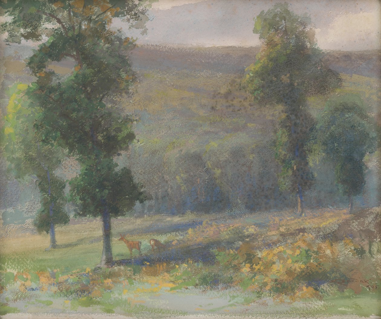 Cerfs dans la forêt - Ludovit Cordak