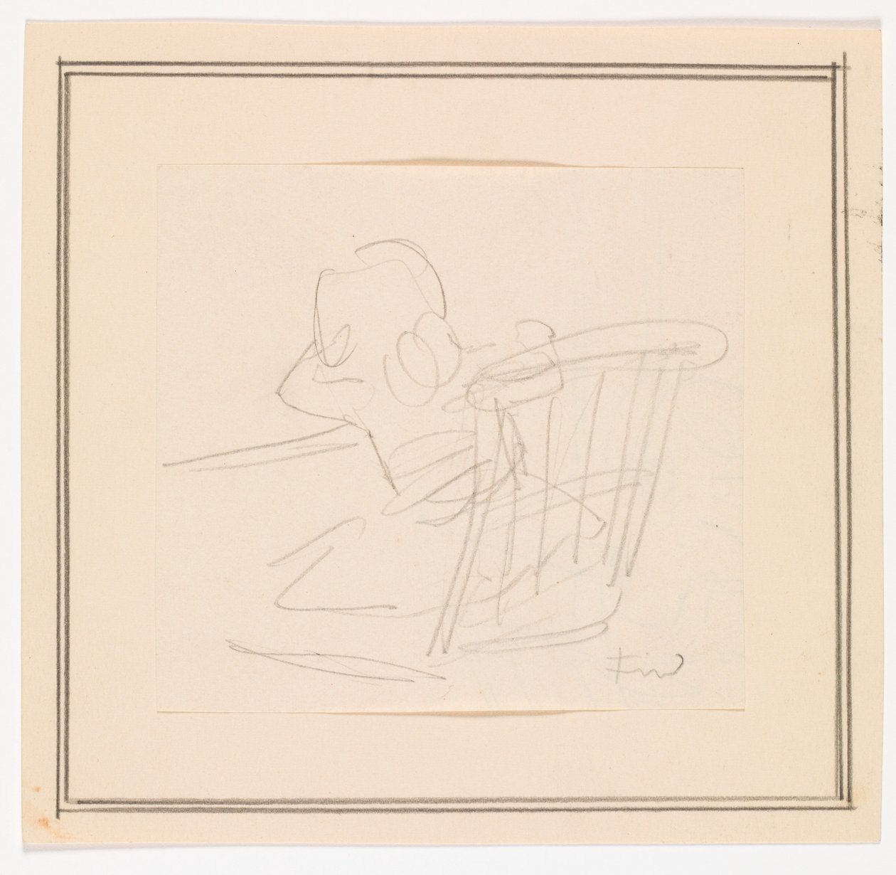 Fille de dos assise sur une chaise - Ludvig Find