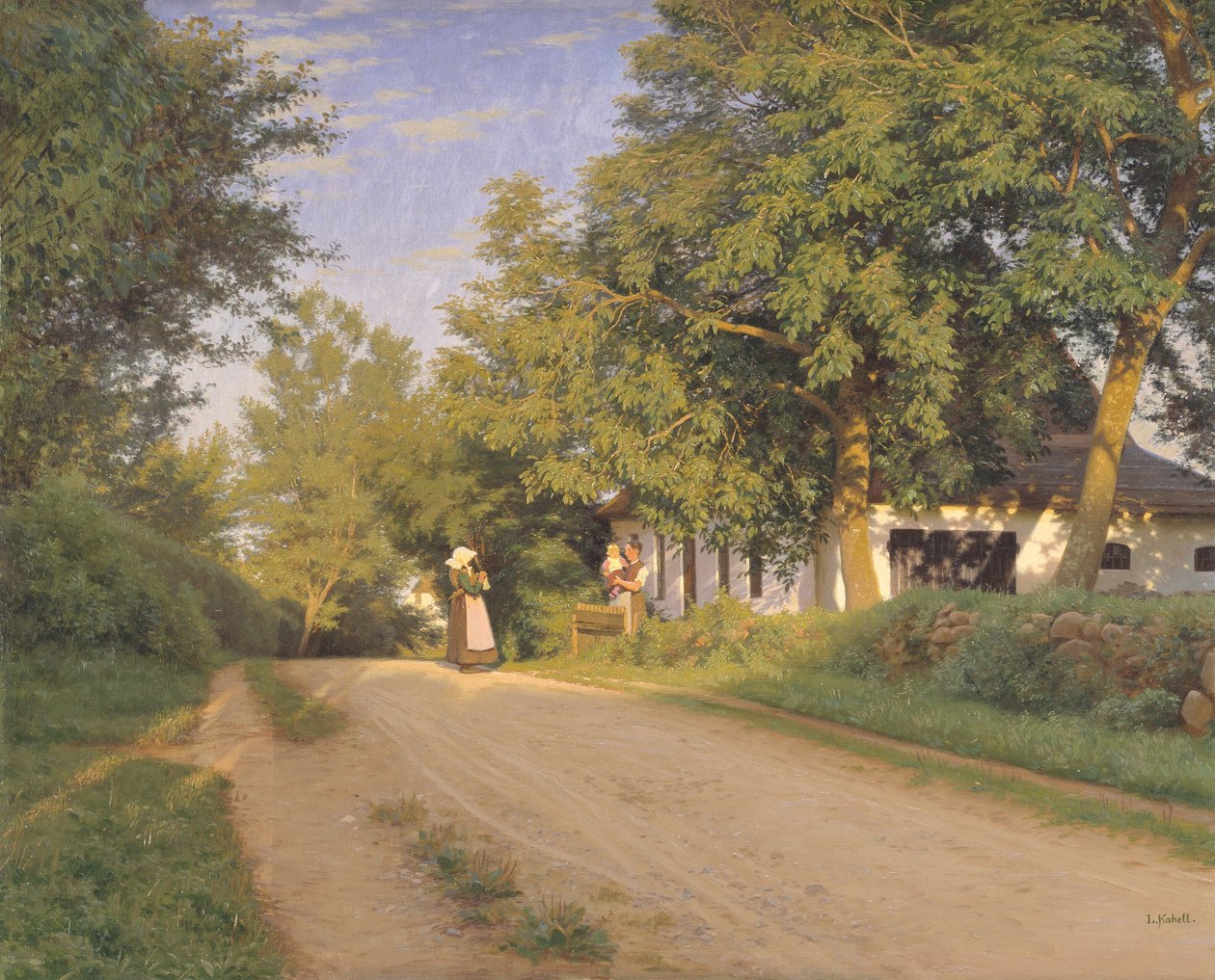 Chemin à travers un village - Ludvig Kabell
