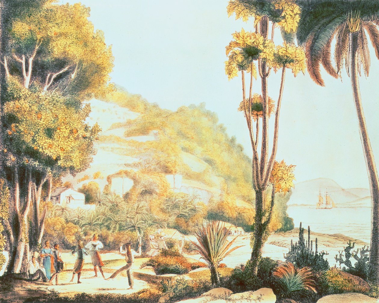 Vue de la côte du Brésil en face de l