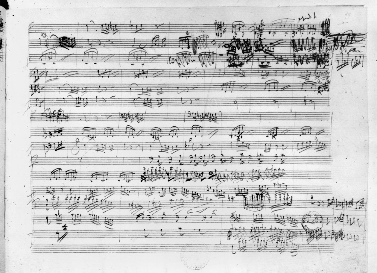 Partition autographe pour le Trio mi bémol opus 3 - Ludwig van Beethoven