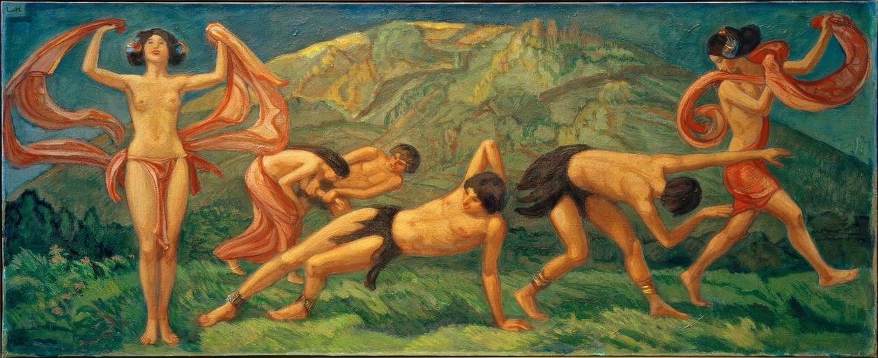 Danse sur la colline verte - Ludwig von Hofmann