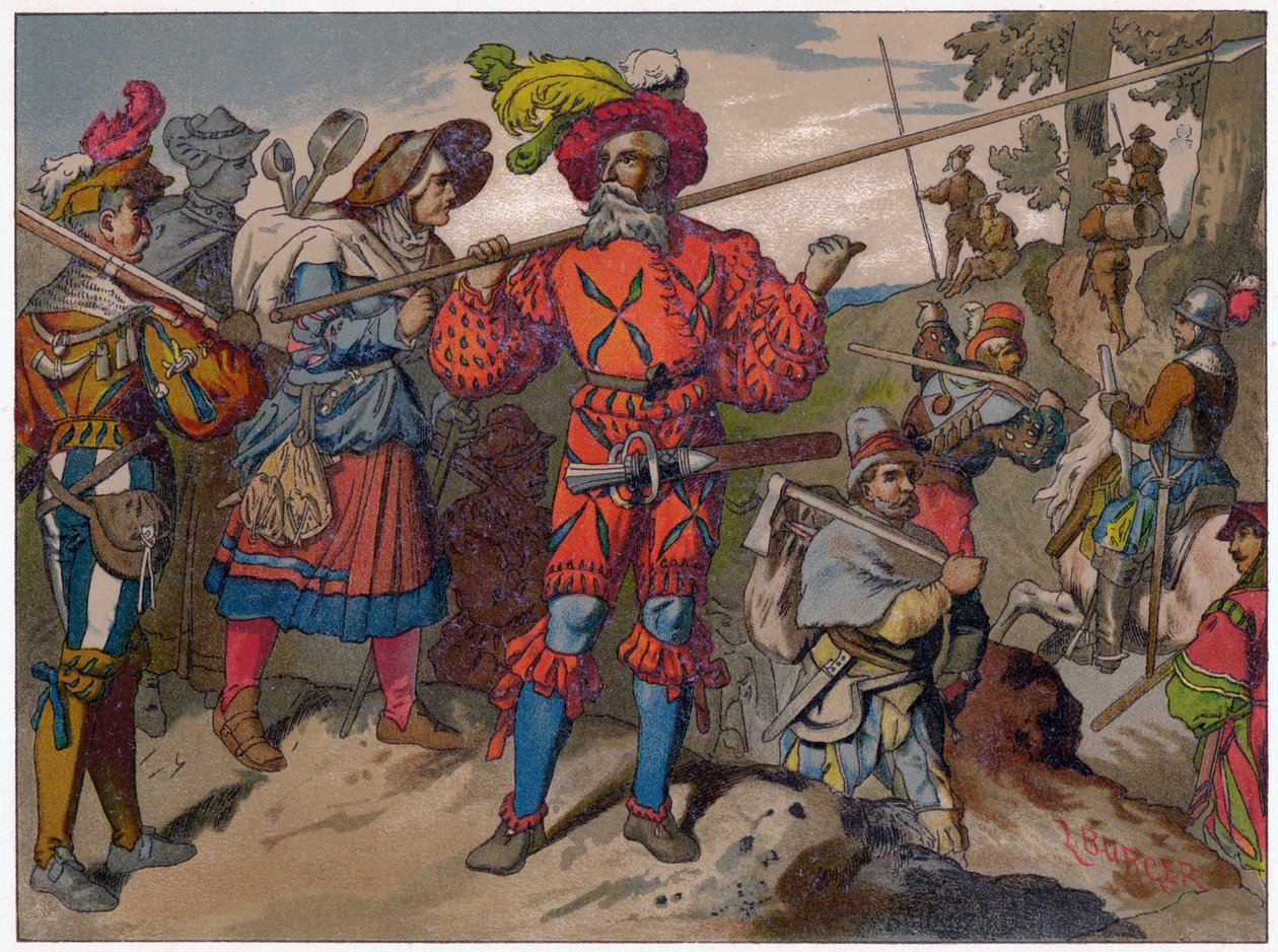 Landsknechts du XVIe siècle, XIXe siècle - Ludwig Burger