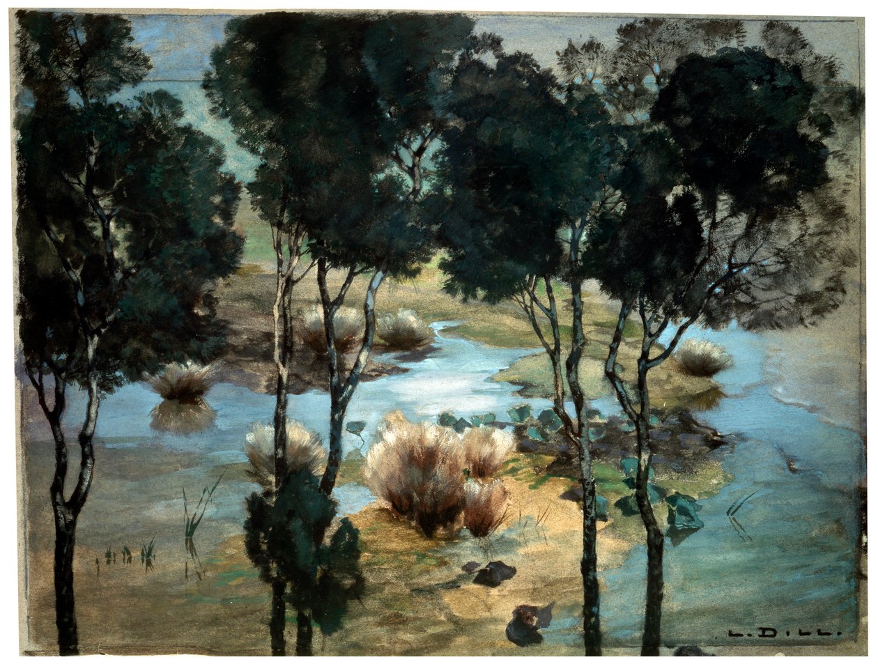 Paysage, années 1900 - Ludwig Dill
