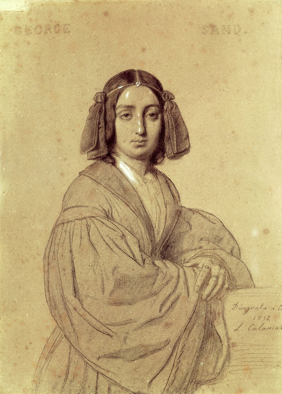 Portrait de George Sand (1804-76) 1837 - Luigi Calamatta