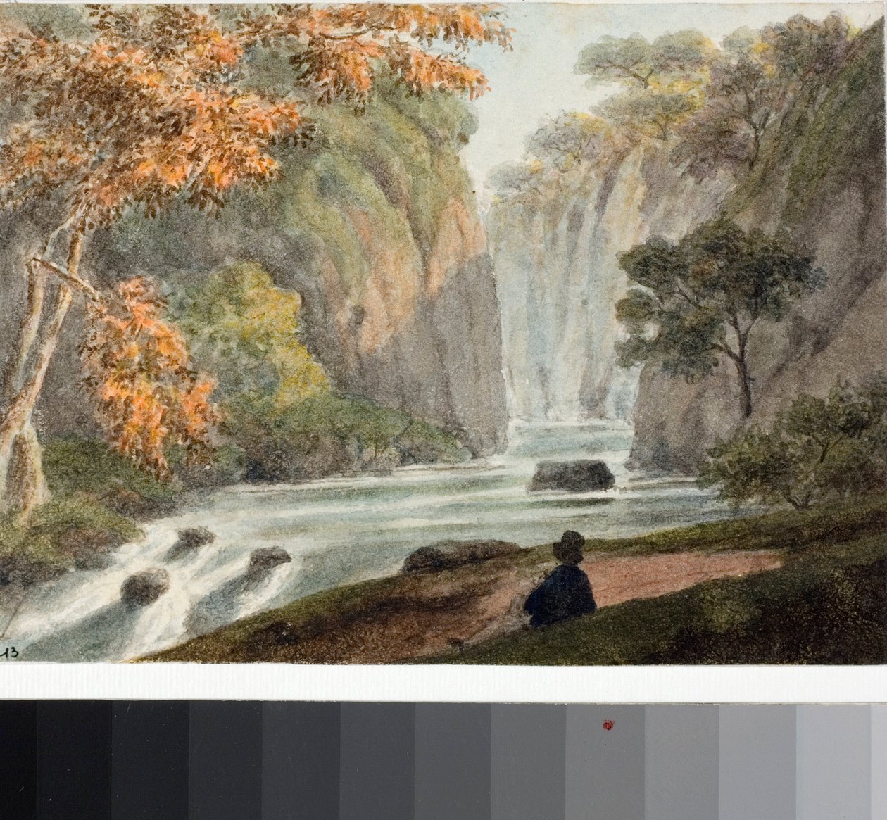 Paysage avec rivière et cascade - Luigi Garibbo
