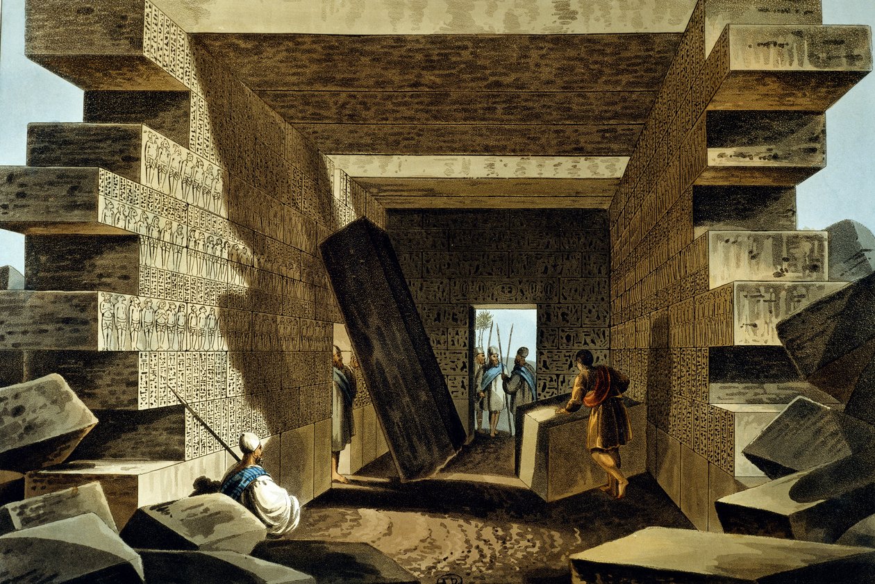 Intérieur du Temple de Jupiter - Luigi Mayer