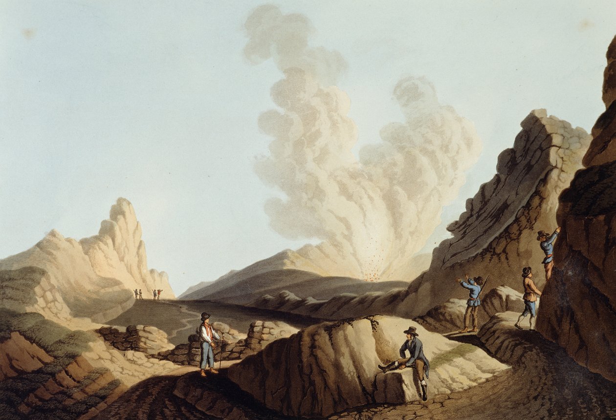 Île de Stromboli, Cratère - Luigi Mayer