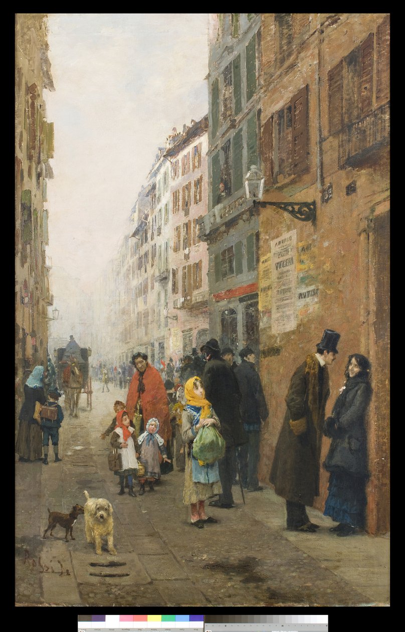 Une rue à Milan - Luigi Rossi