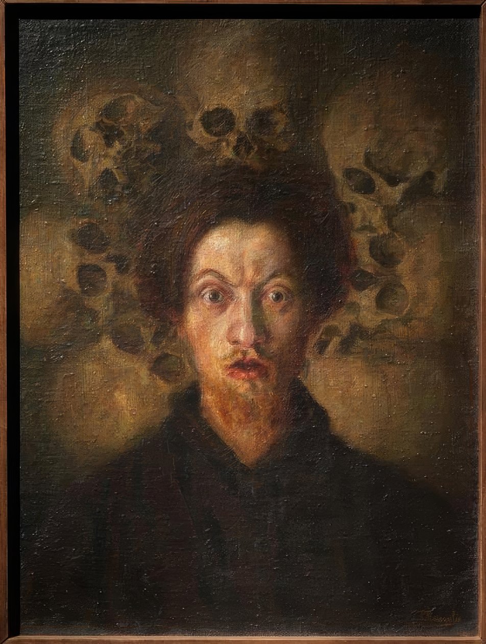 Autoportrait avec crânes - Luigi Russolo
