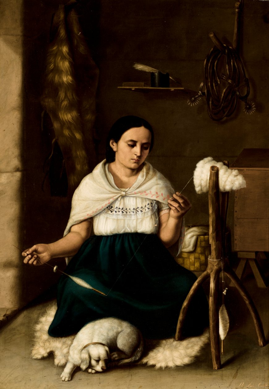 Femme filant (Hilandera) - Luis Cadena