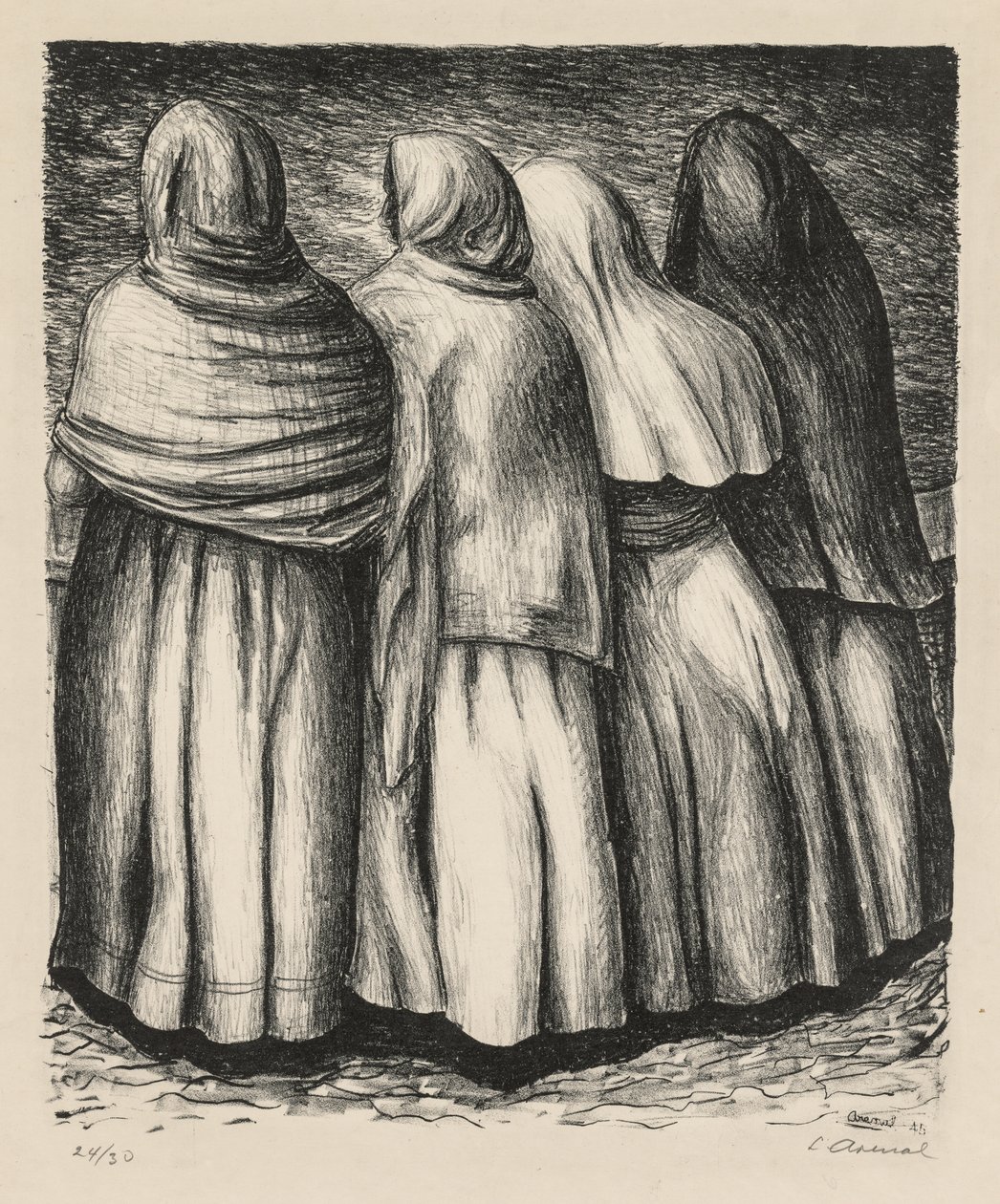 Femmes de profil, 1945 - Luis Arenal