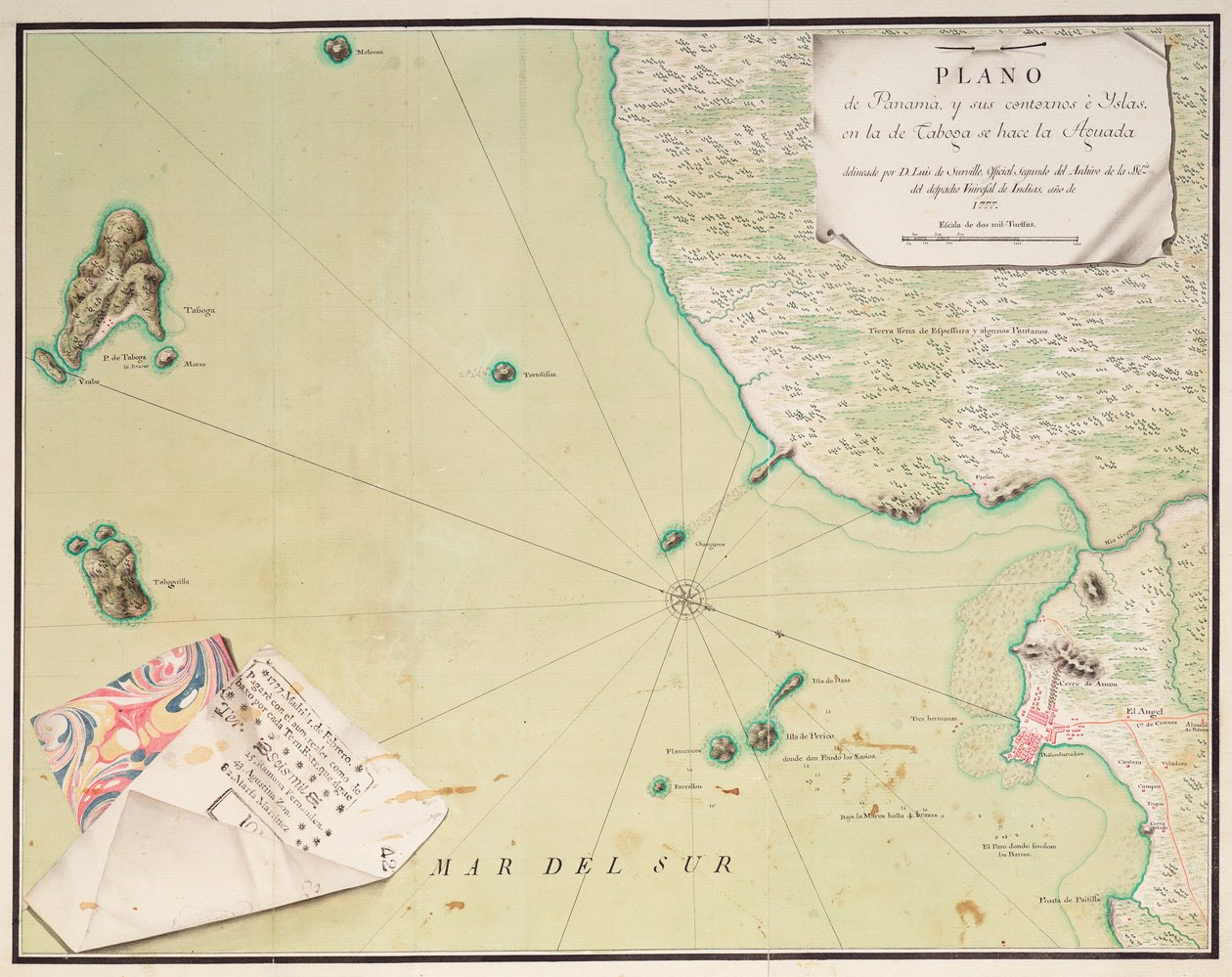 Carte du Panama - Luis de Surville