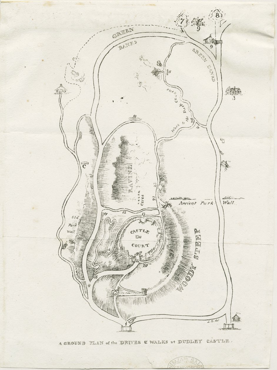 Château de Dudley : lithographie, nd [vers 1825] - Luke Booker