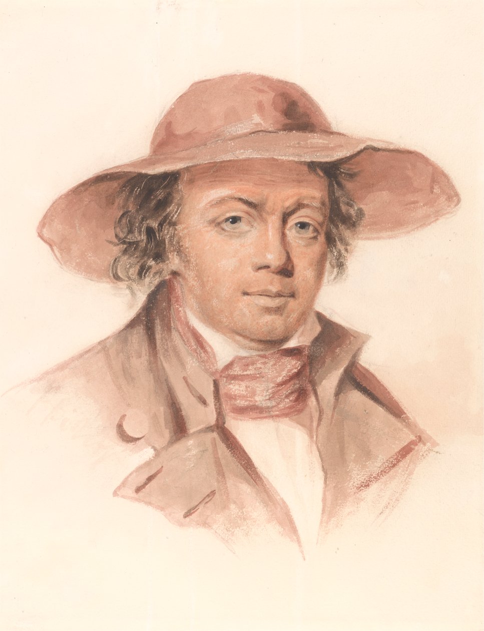 Homme avec un chapeau à bord - Luke Clennell