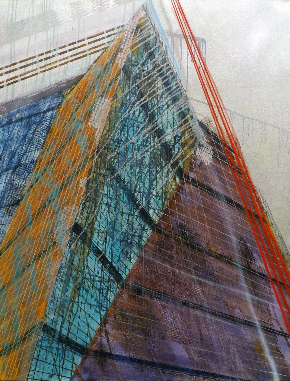 Metastructure VII, 2016 (oil on canvas) - Luke M Walker