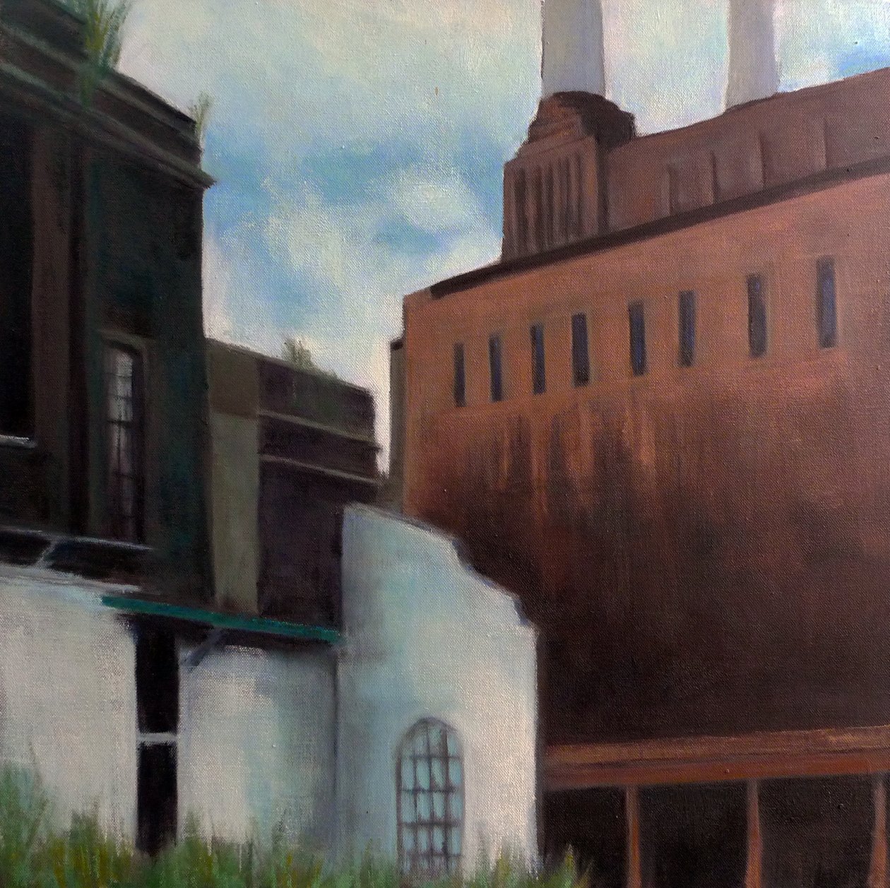 Centrale électrique, 2011 (huile sur toile) - Luke M Walker