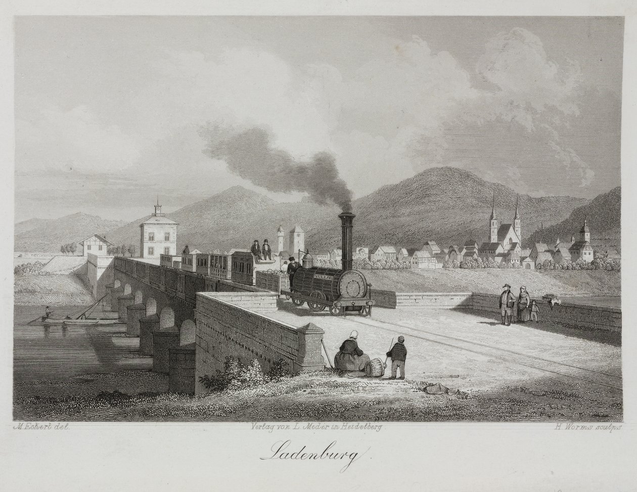 Ladenberg, gravé par H. Worms - M. after Echert