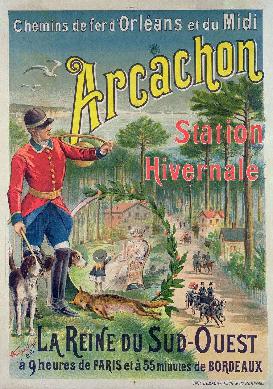 Affiche publicitaire pour la station balnéaire d