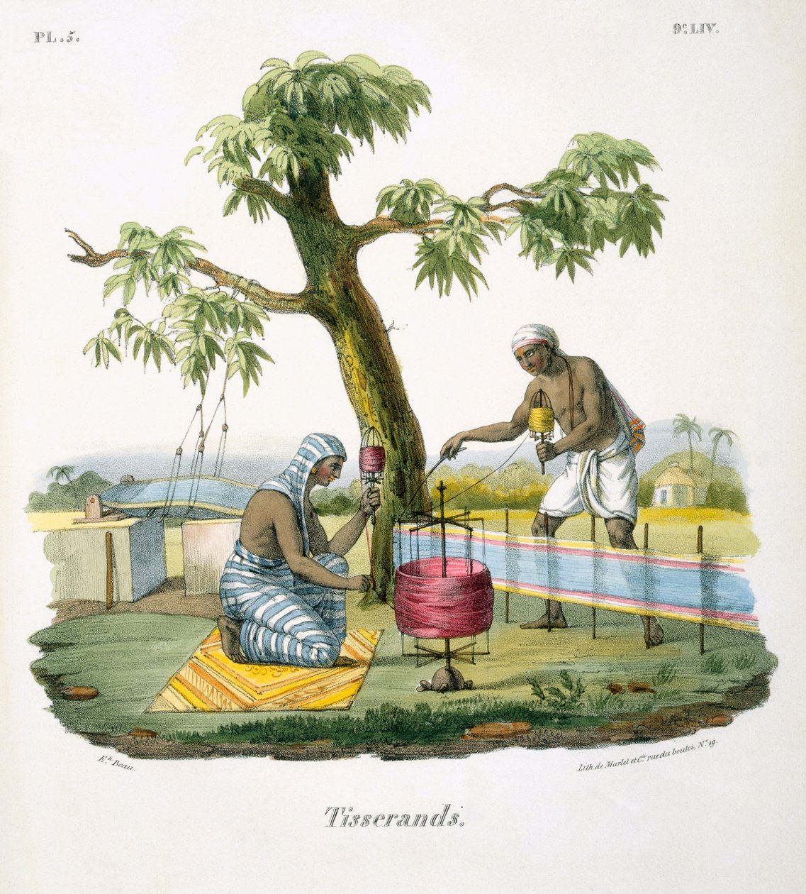 Tisserands de tapis, 1827-35 - M.E. Burnouf