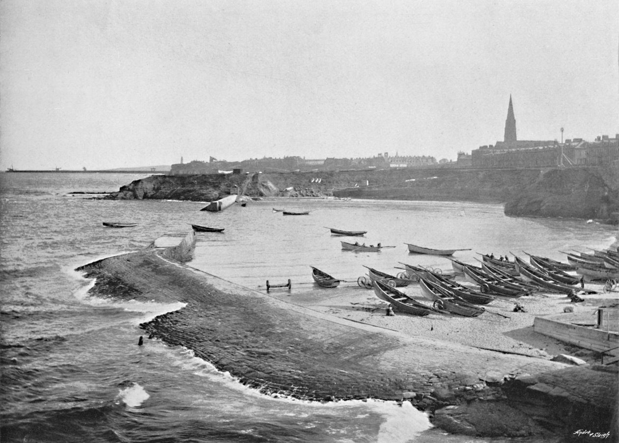 Baie de Cullercoats, Tynemouth, vers 1896 - M. Aunty