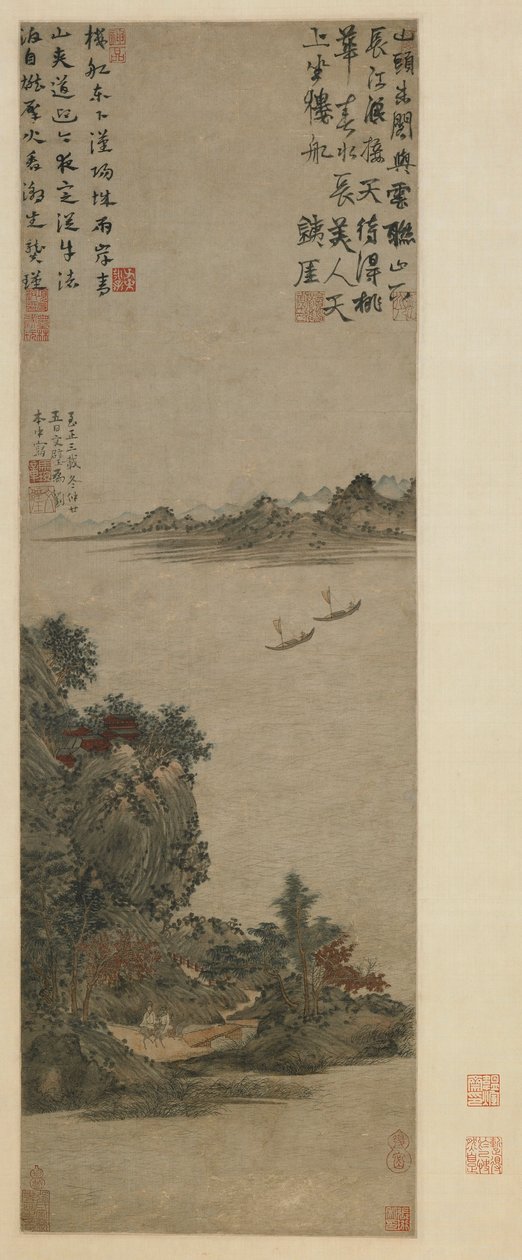 Paysage de printemps, dynastie Yuan à Ming, 1343 ou plus tard - Ma Wan