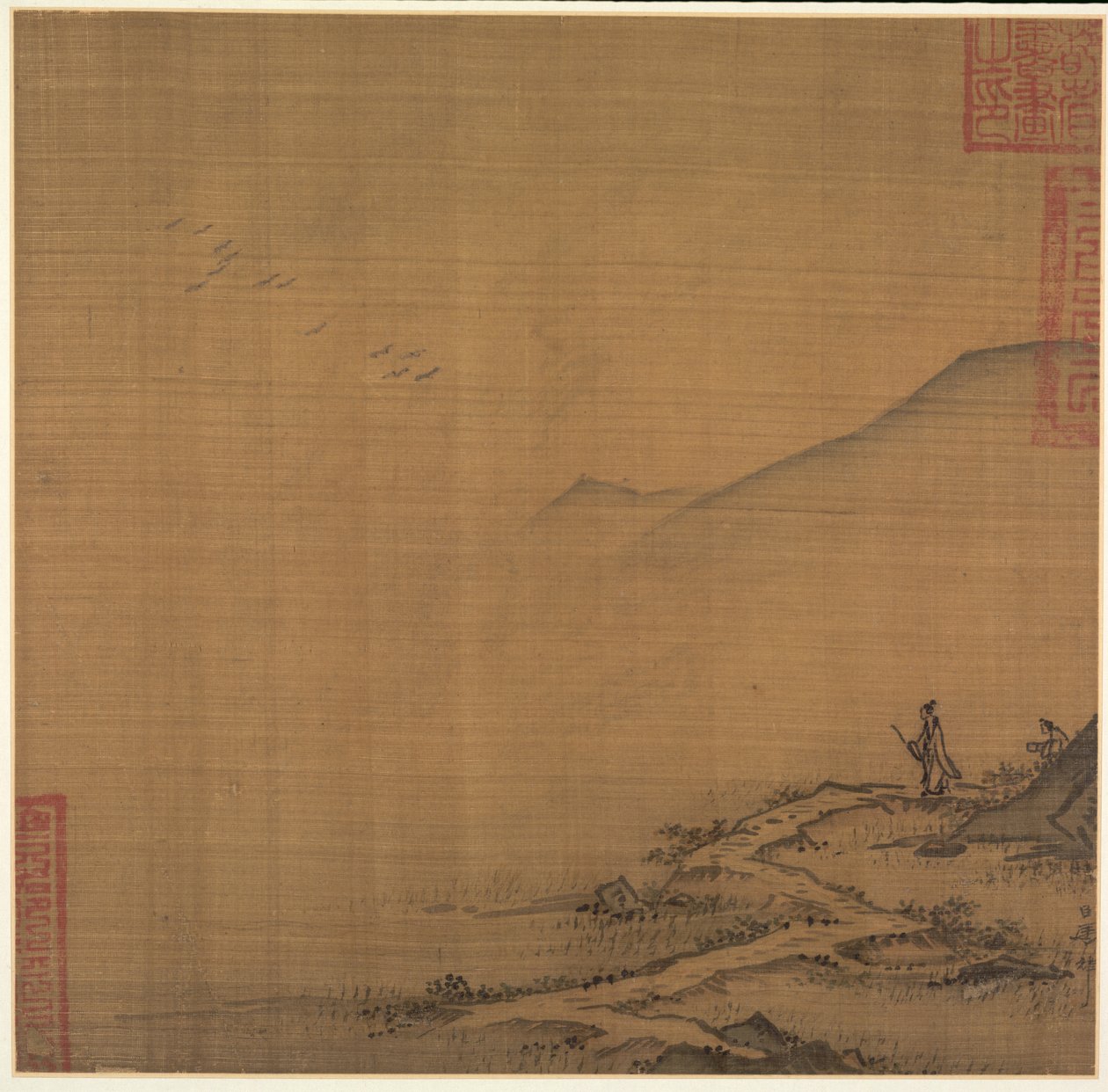 Paysage avec oies volantes, milieu des années 1200 - Ma Lin