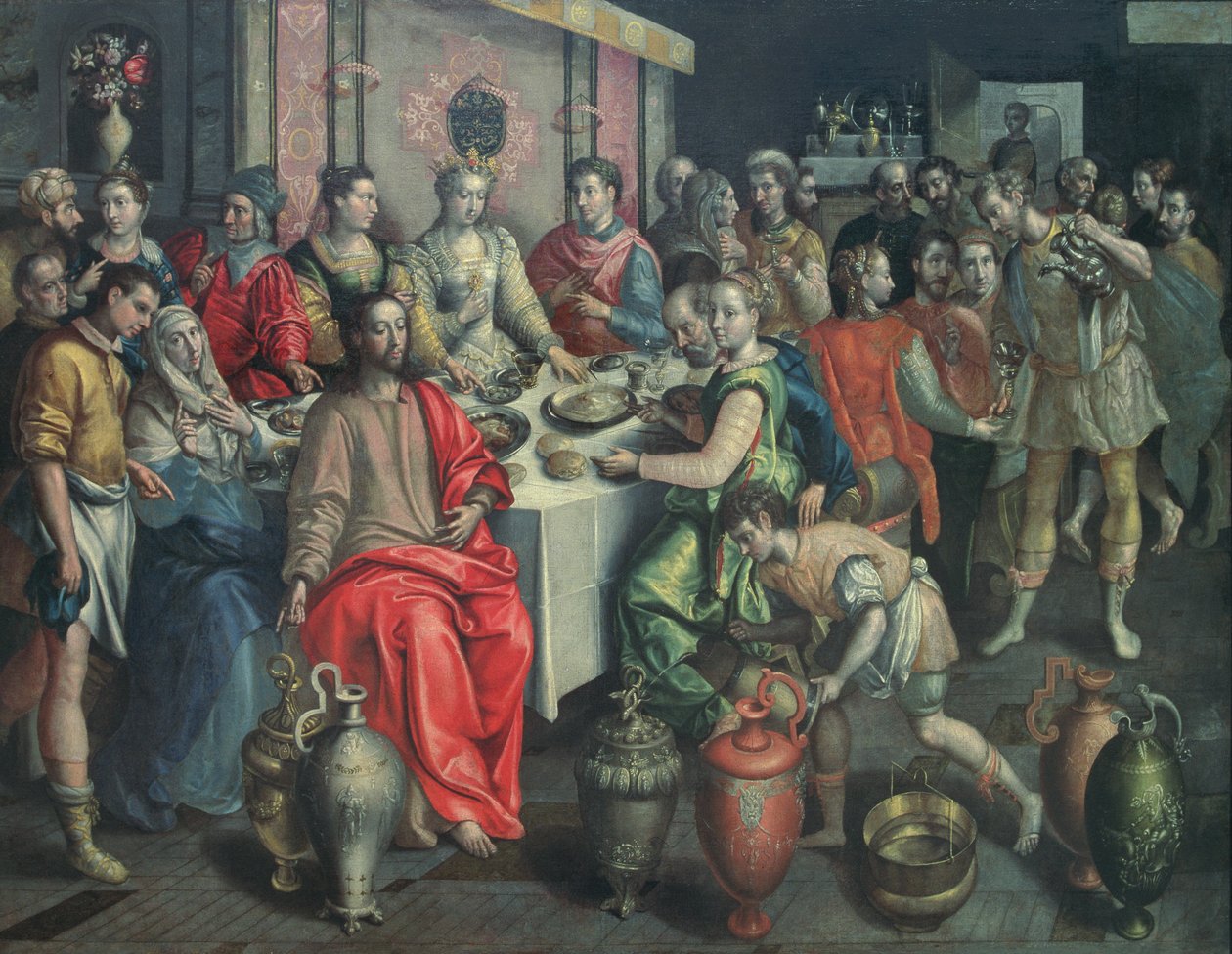 Les Noces de Cana, 1597 - Maarten de studio of Vos