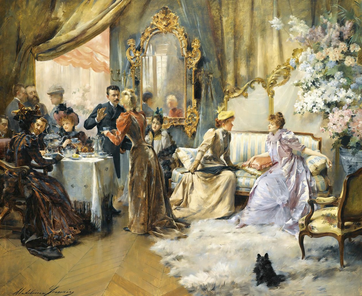 Le Goûter au Salon du Peintre - Madeleine Lemaire