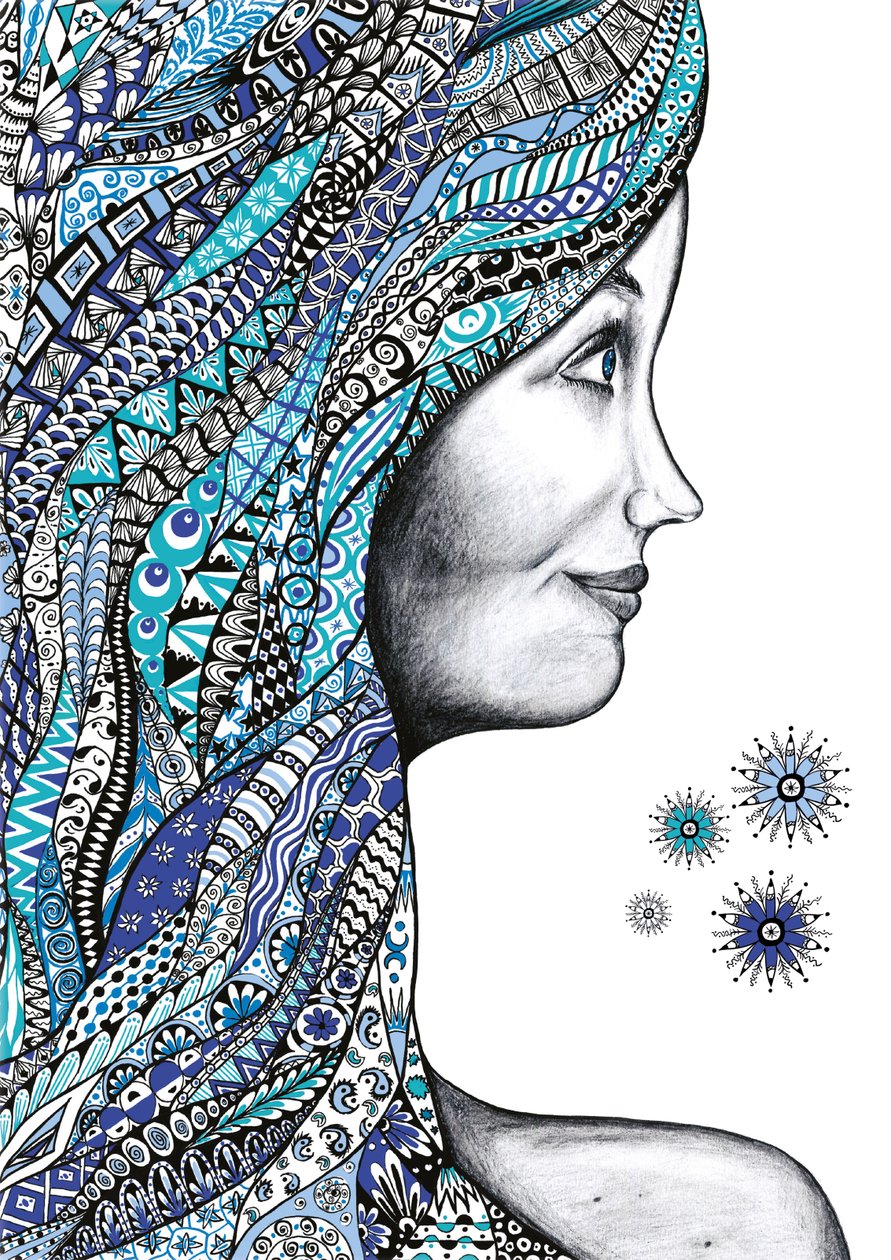 Cheveux bleus - MandalaSensual