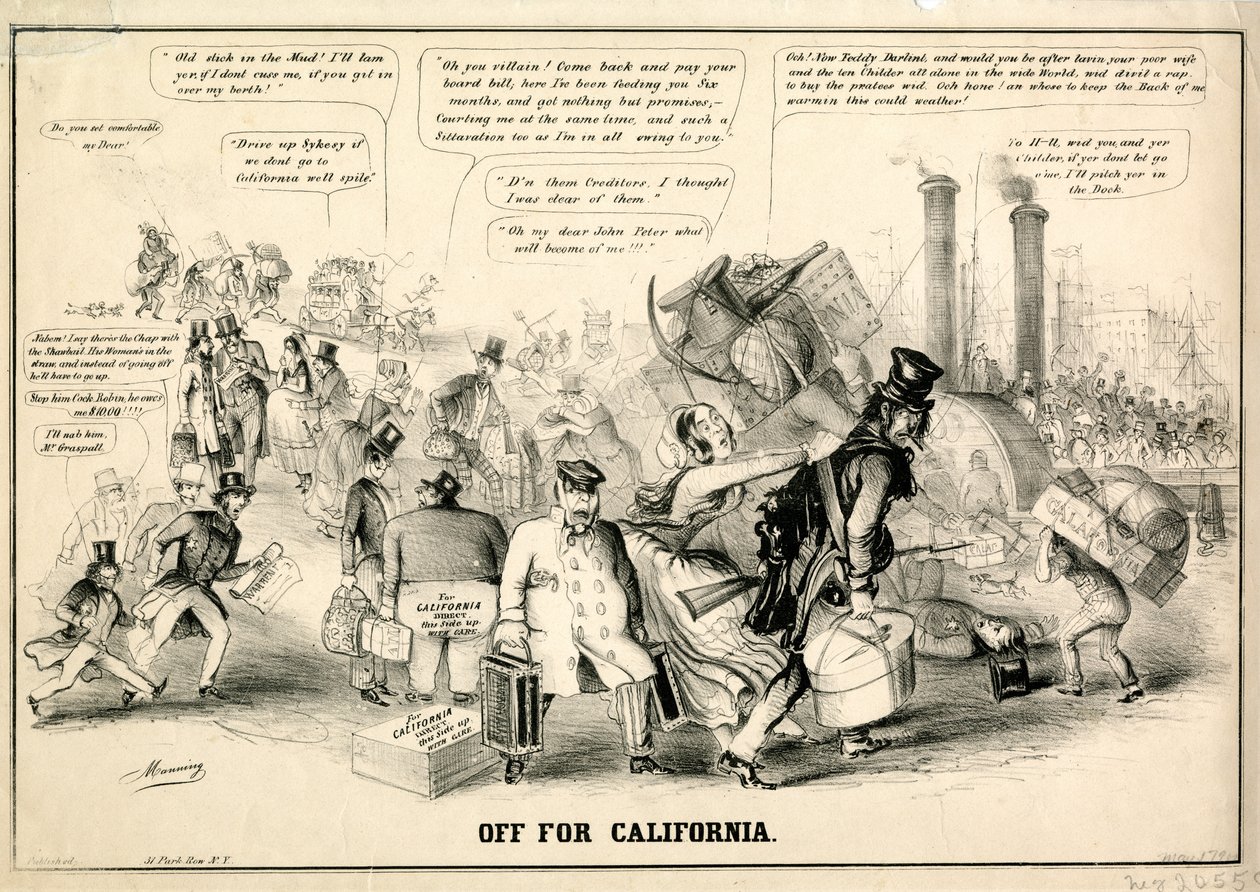 En route pour la Californie, 1849 - Manning