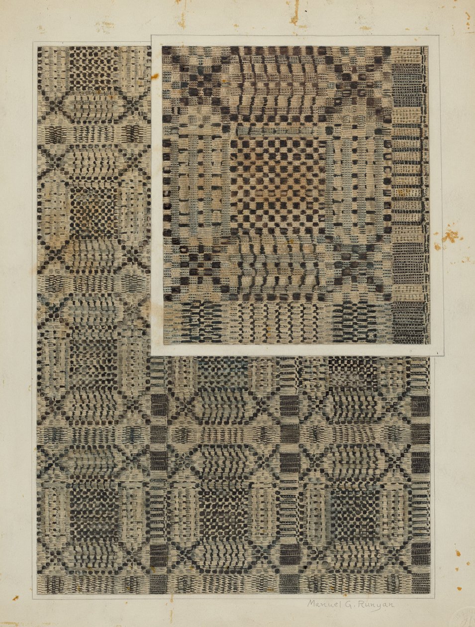Couverture tissée, vers 1938 - Manuel G. Runyan