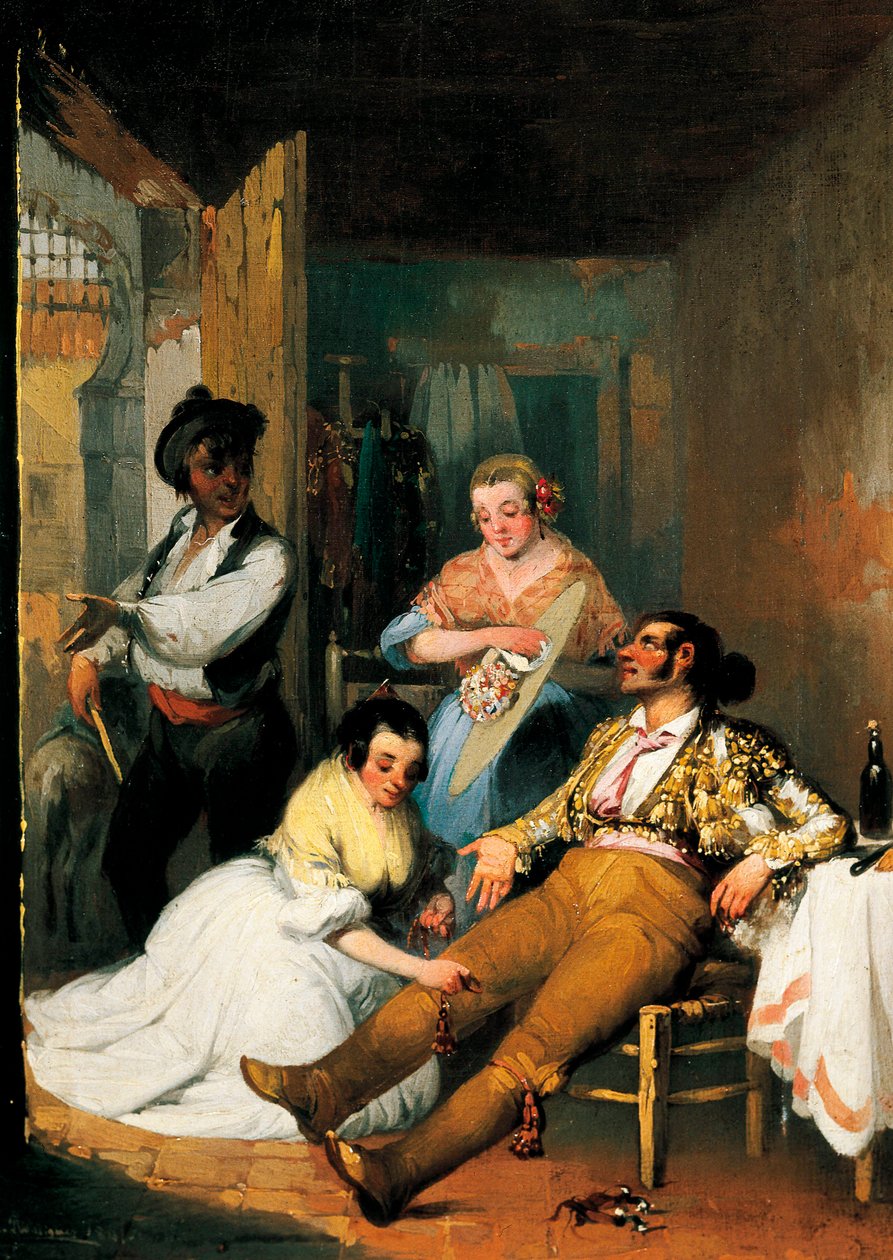 Femmes rendant visite à un torero - Manuel Roderiguez Guzman