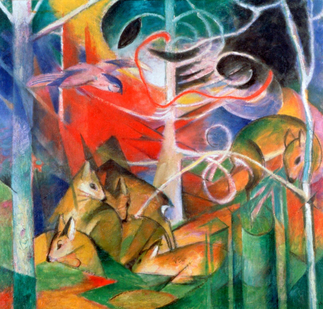 Cerfs dans la forêt I - Franz Marc