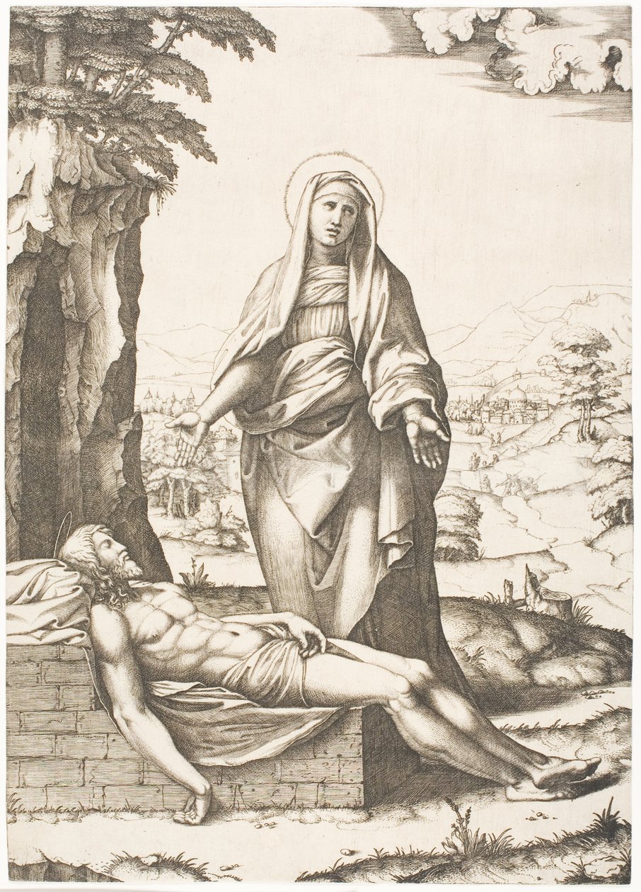 La Pietà - Marcantonio Raimondi