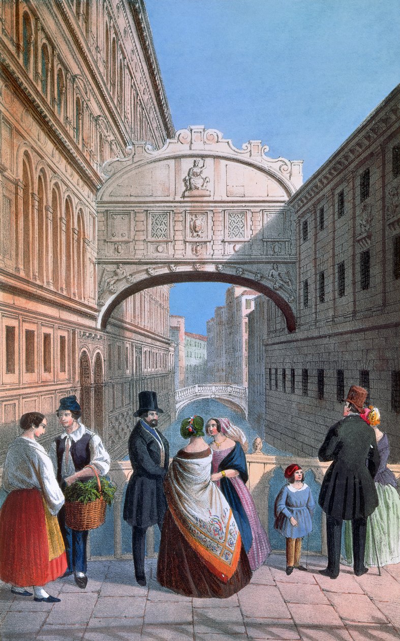 Le Pont des Soupirs, Venise, gravé par Brizeghel - Marco Moro