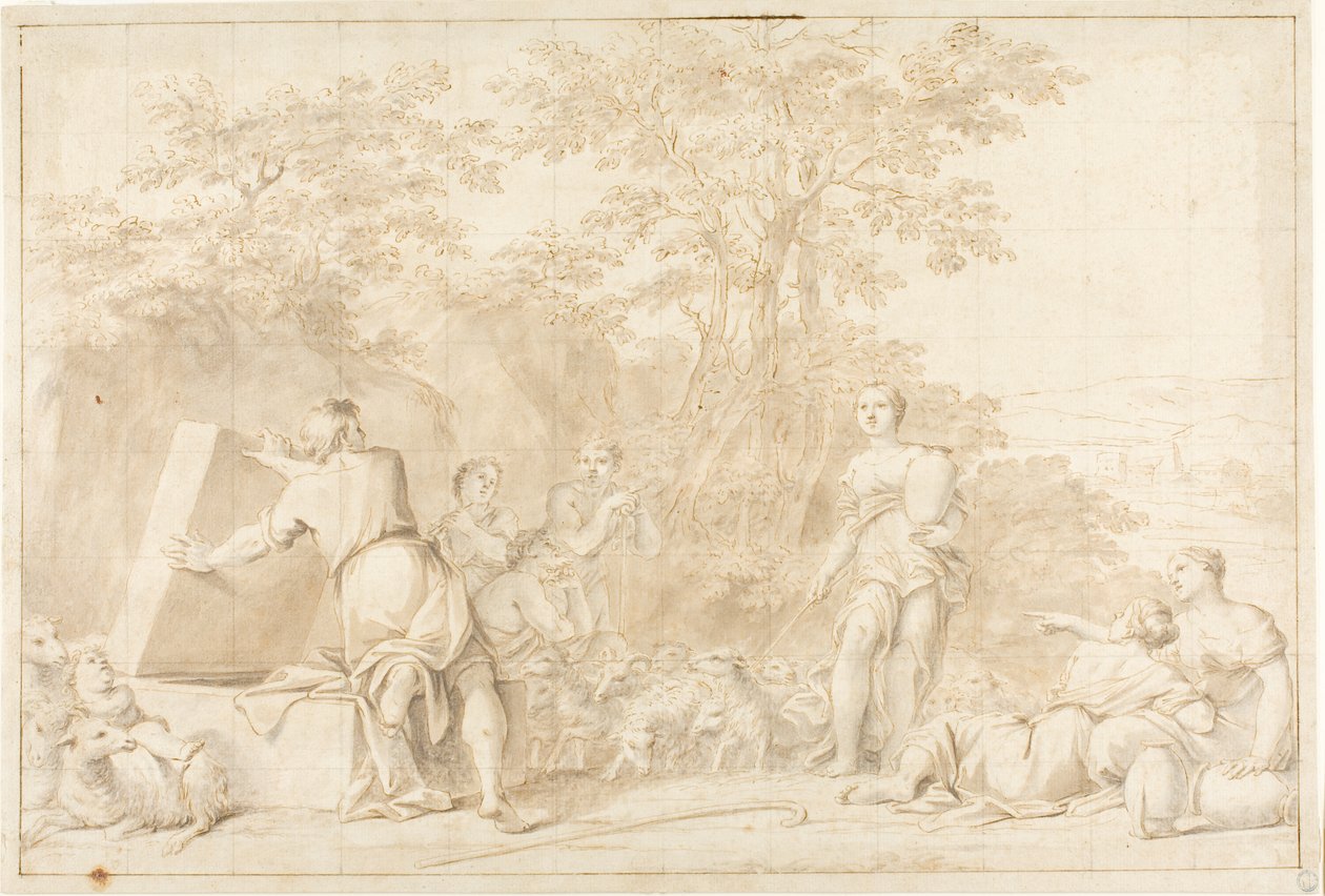 Jacob et Rachel au puits - Marcantonio Franceschini