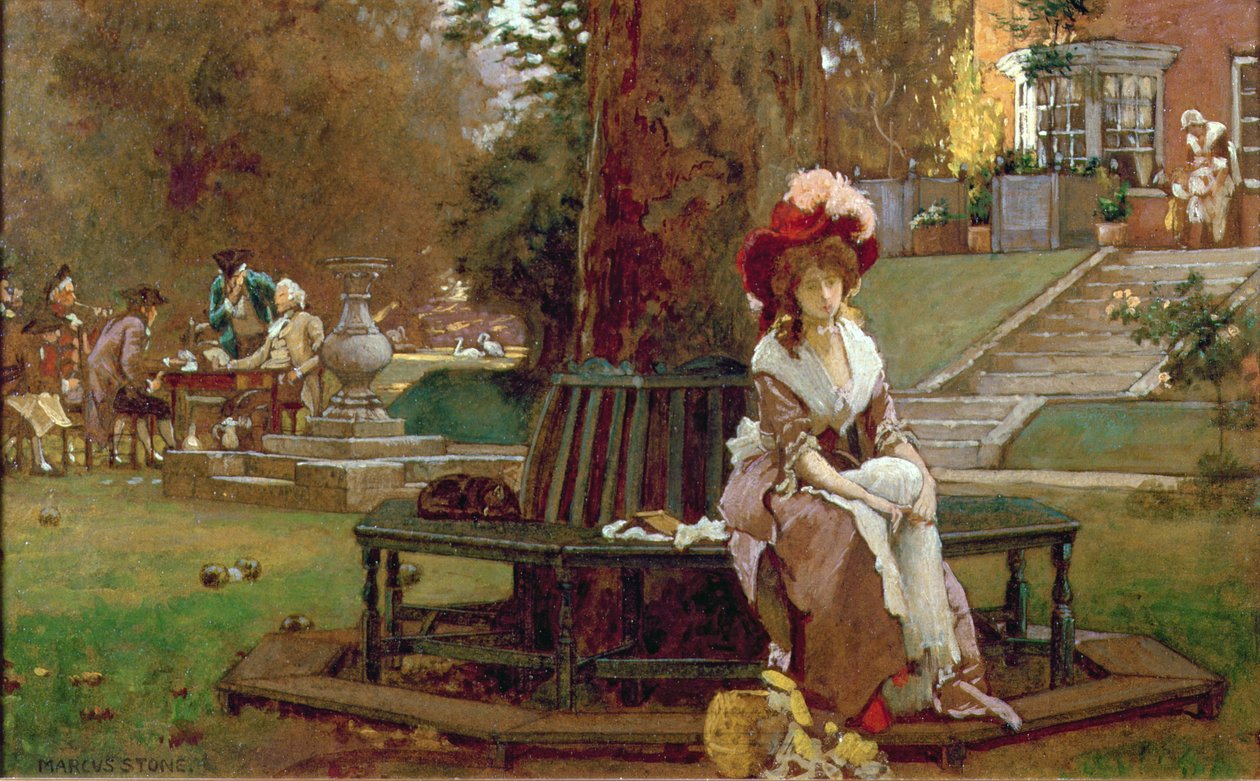 La femme du joueur, c.1885 - Marcus Stone